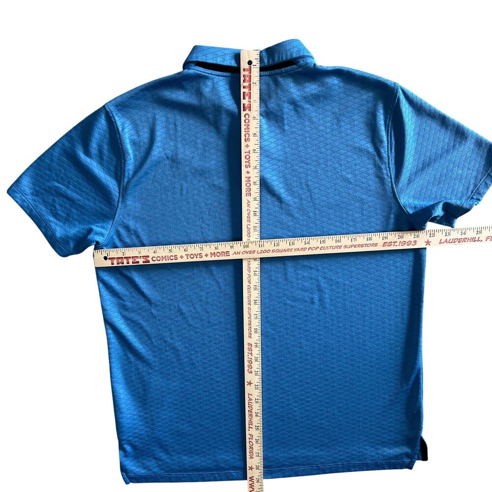 Nike Golf Dri-FIT Polo Shirt Blue Textured Athletic Performance Men’s L - Picture 9 of 11